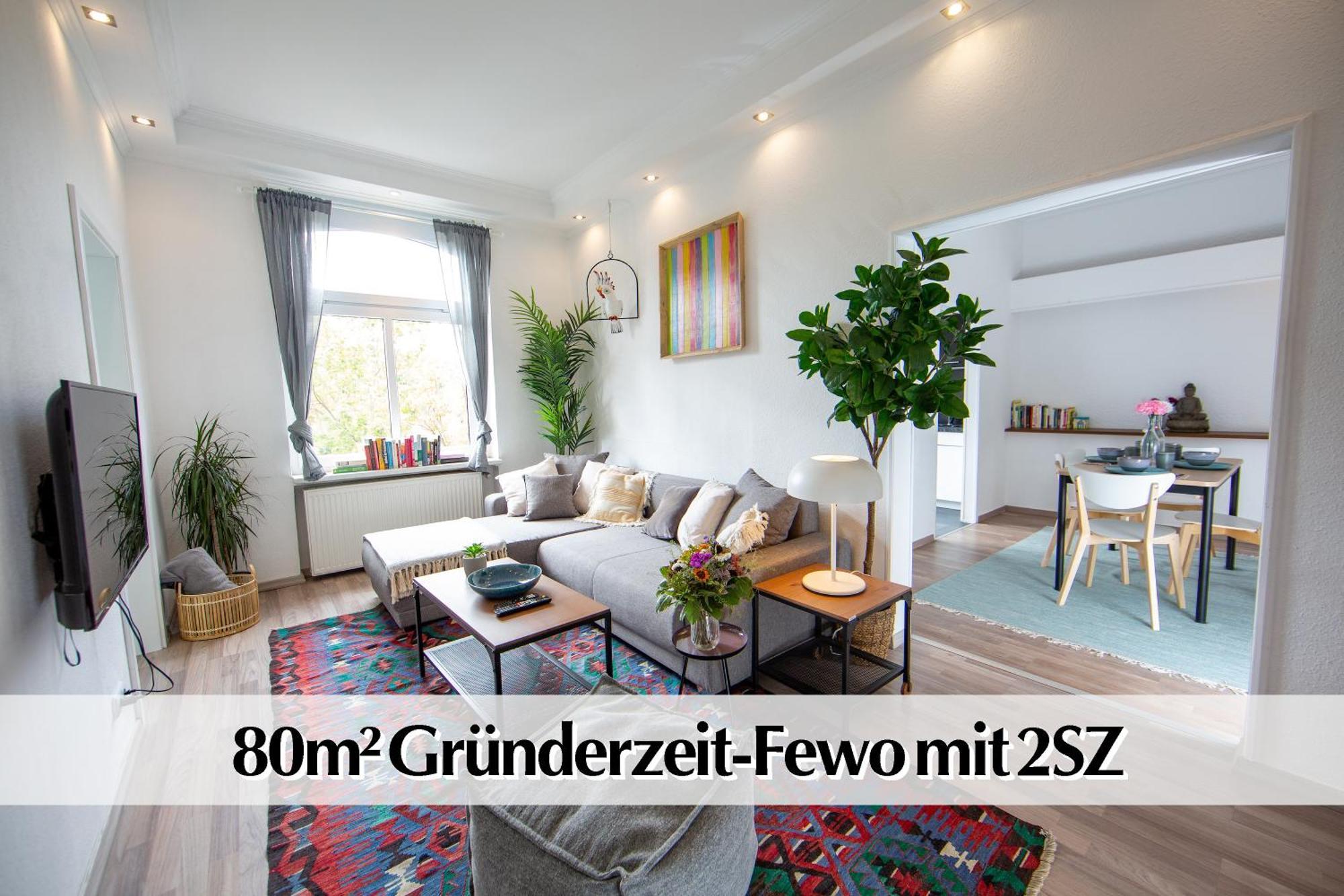 80M2 3R Wohnung Mit Privatem Parkplatz, Kingsize Betten, Smart-Tv, Etc Erfurt Exterior photo