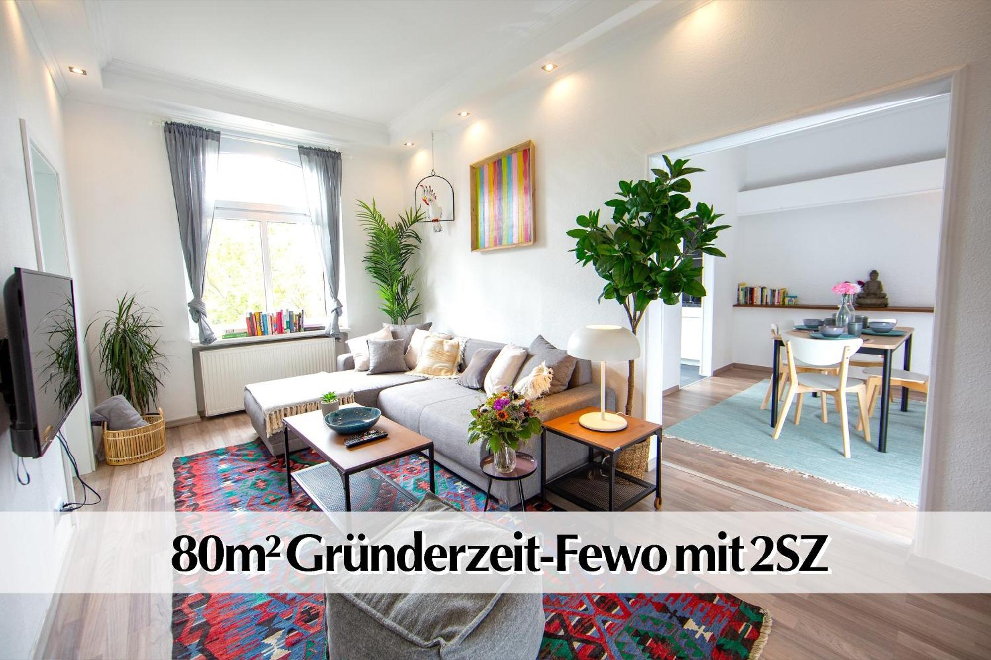 80M2 3R Wohnung Mit Privatem Parkplatz, Kingsize Betten, Smart-Tv, Etc Erfurt Exterior photo